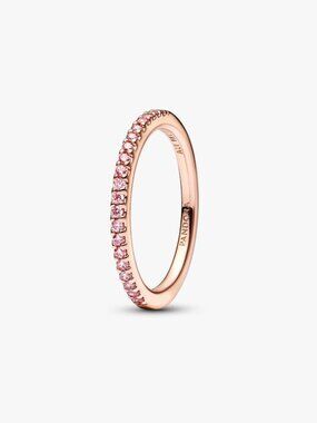 Pandora Sparkling Pink Band Ring